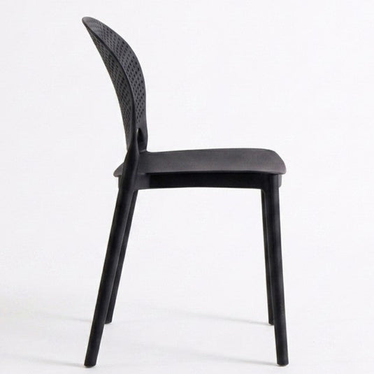 Silla Florida, Color Negro, con Espaldar y Diseño Moderno