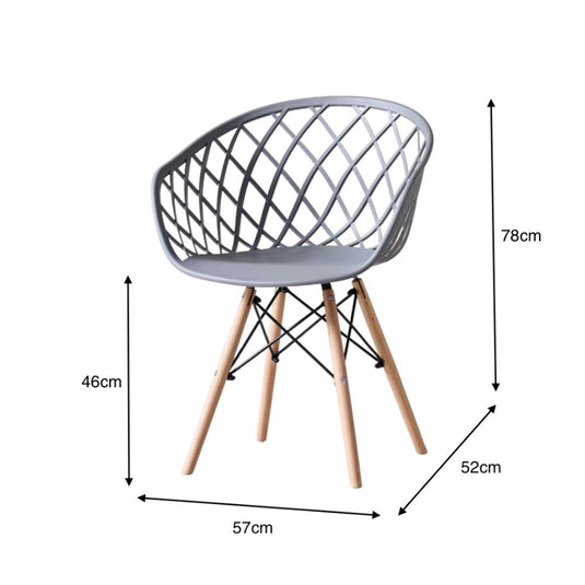 Silla Oasis con Brazos, Color Gris, Con espaldar