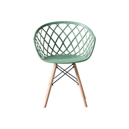 Set de 2 Sillas Oasis con Brazos, Color Verde Olivo, con Espaldar