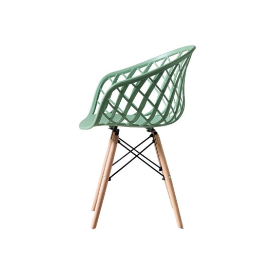 Set de 2 Sillas Oasis con Brazos, Color Verde Olivo, con Espaldar