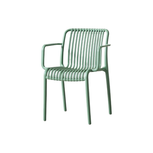 Silla Terra con Brazos, Color Verde Olivo, Con espaldar