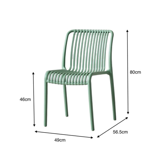 Silla Terra, Color Verde Olivo, Con espaldar