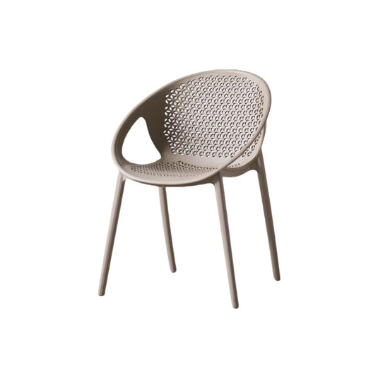 Silla Selva Con Brazos, Color Taupe, Con espaldar