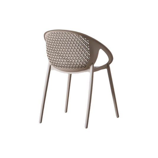Silla Selva Con Brazos, Color Taupe, Con espaldar