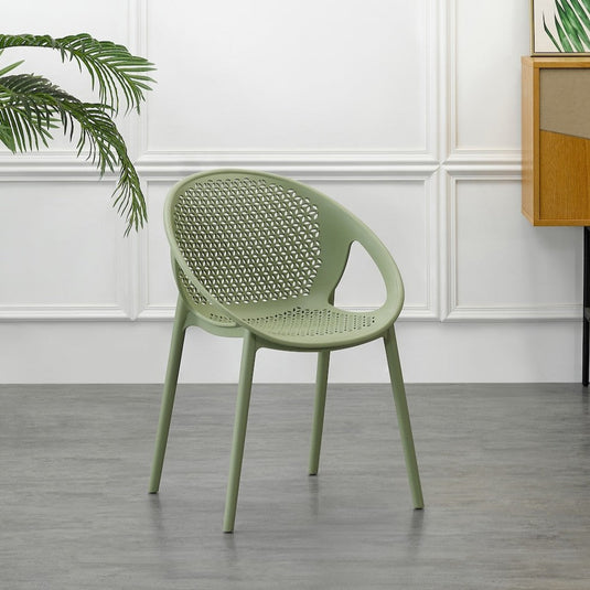 Set de 2 Sillas Selva con Brazos, Color Verde, con Espaldar