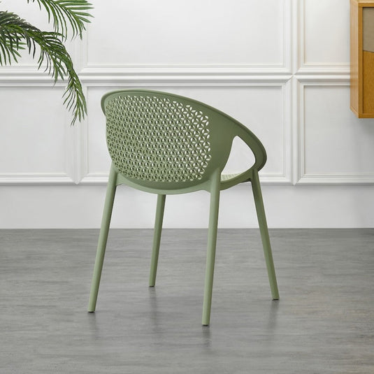 Set de 2 Sillas Selva con Brazos, Color Verde, con Espaldar