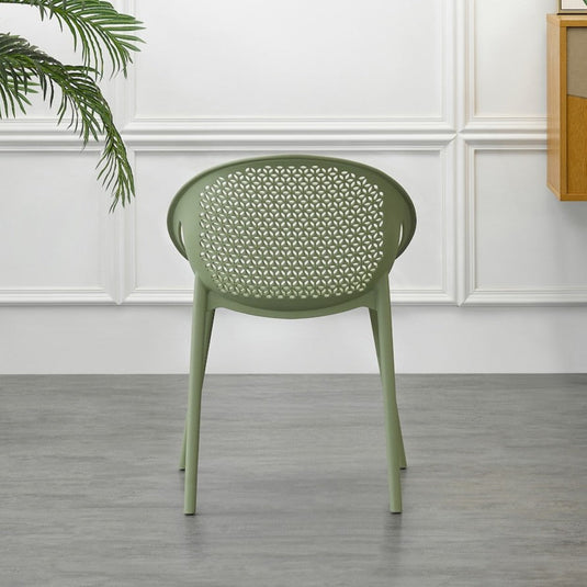 Set de 2 Sillas Selva con Brazos, Color Verde, con Espaldar