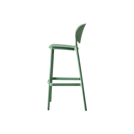 Set de 4 Sillas para Bar Río, Color Verde Olivo, Diseño Moderno