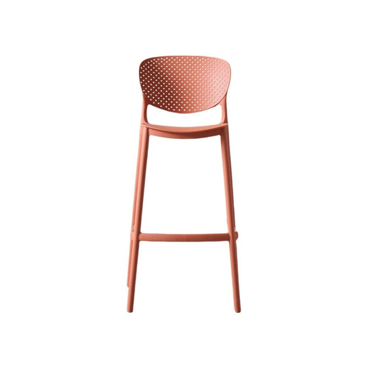 Set de 4 Sillas para Bar Río, Color Terracota, Diseño Moderno