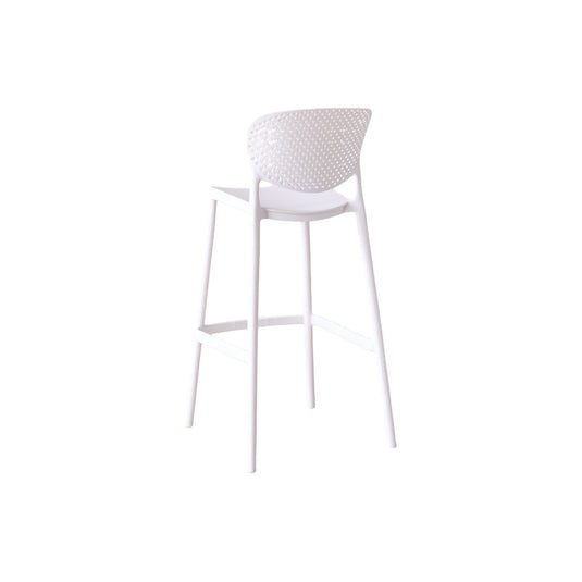Silla para Bar Rio, Color Blanco, Diseño Moderno X4