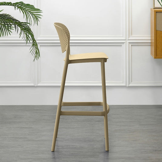 Set de 4 Sillas para Bar Río, Color Khaki, Diseño Moderno