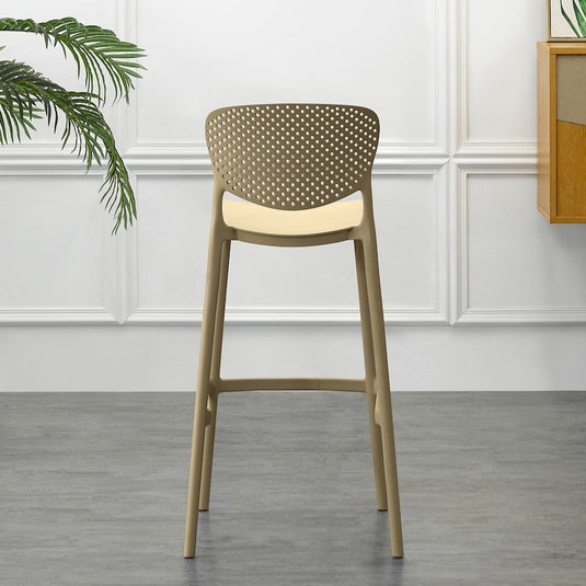 Set de 4 Sillas para Bar Río, Color Khaki, Diseño Moderno