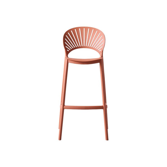 Set de 4 Sillas para Bar Paraíso, Color Terracota, Diseño Moderno