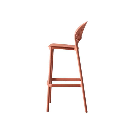 Set de 4 Sillas para Bar Paraíso, Color Terracota, Diseño Moderno