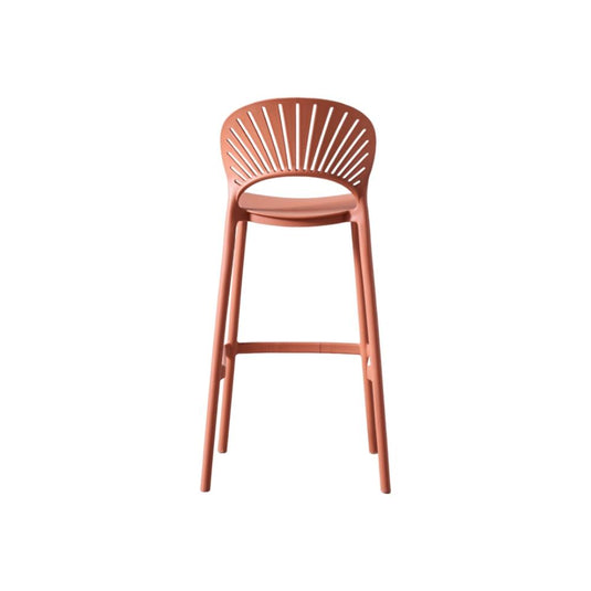 Set de 4 Sillas para Bar Paraíso, Color Terracota, Diseño Moderno