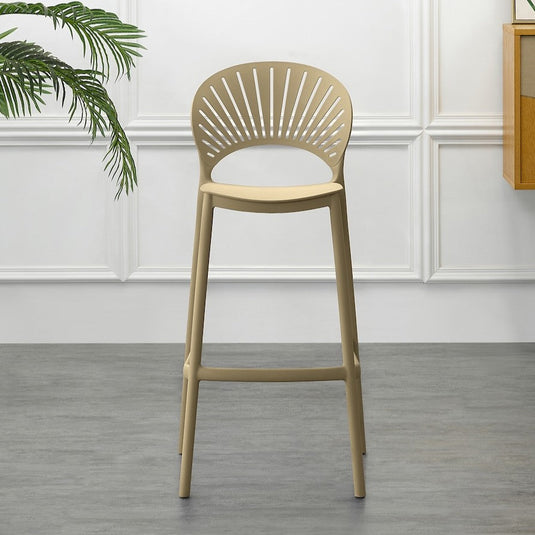 Set de 4 Sillas para Bar Paraíso, Color Khaki, Diseño Moderno