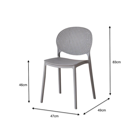 Silla Florida, Color Gris Oscuro, con Espaldar y Diseño Moderno