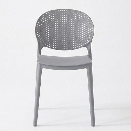 Set de 2 Sillas Florida, Color Gris Oscuro, con Espaldar y Diseño Moderno