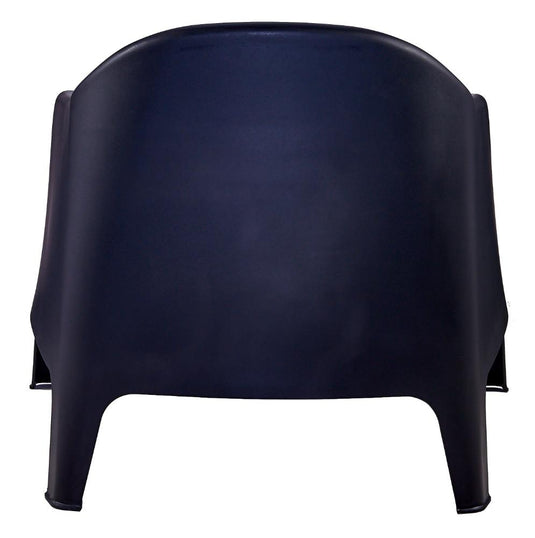 Silla Lounge Sun, Negro, cómoda para terraza o jardín