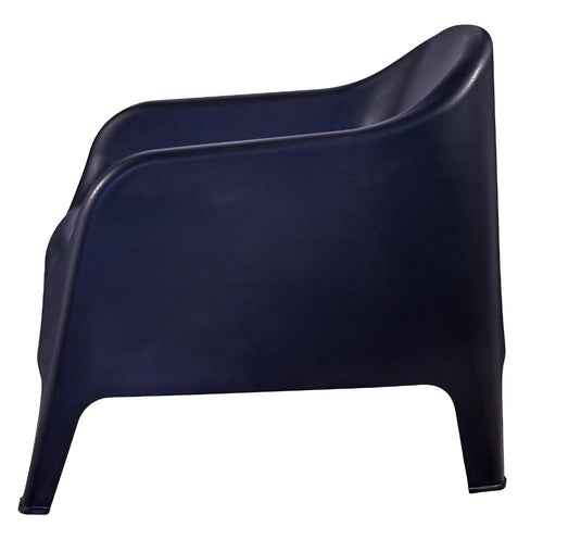 Silla Lounge Sun, Negro, cómoda para terraza o jardín