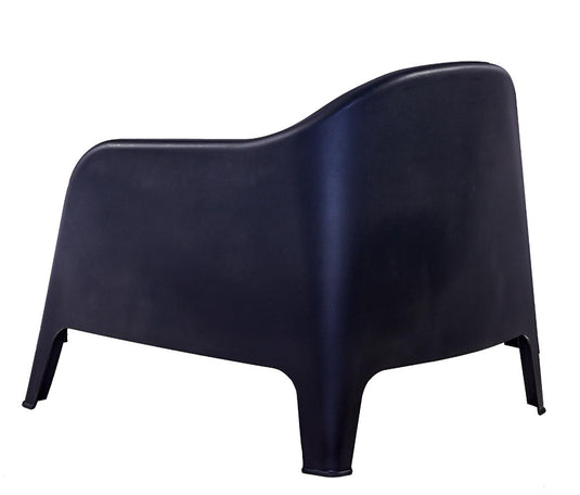 Silla Lounge Sun, Negro, cómoda para terraza o jardín X4