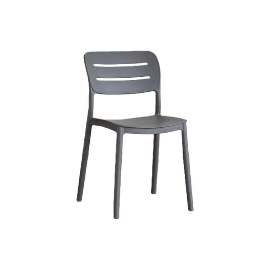 Set de 4 Sillas Harriman, Gris Oscuro, con Medio Espaldar y Diseño Minimalista