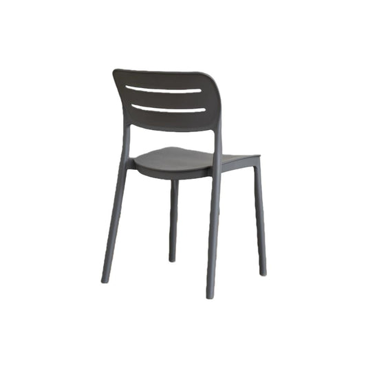 Set de 4 Sillas Harriman, Gris Oscuro, con Medio Espaldar y Diseño Minimalista