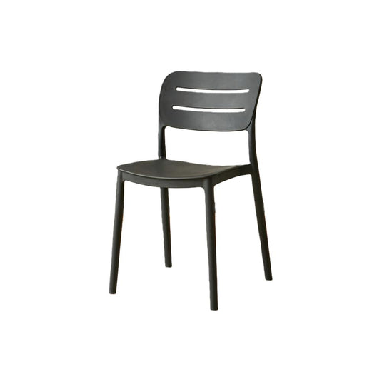 Set de 4 Sillas Harriman, Negro, con Medio Espaldar y Diseño Minimalista