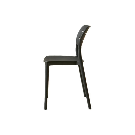 Set de 2 Sillas Harriman, Negro, con Medio Espaldar y Diseño Minimalista