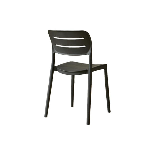 Set de 2 Sillas Harriman, Negro, con Medio Espaldar y Diseño Minimalista