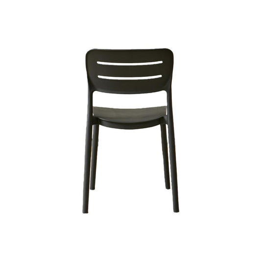 Set de 2 Sillas Harriman, Negro, con Medio Espaldar y Diseño Minimalista