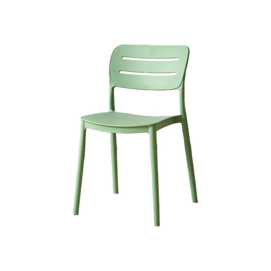 Set de 4 Sillas Harriman, Verde, con Medio Espaldar y Diseño Minimalista