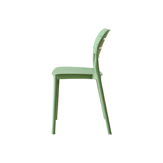 Set de 4 Sillas Harriman, Verde, con Medio Espaldar y Diseño Minimalista
