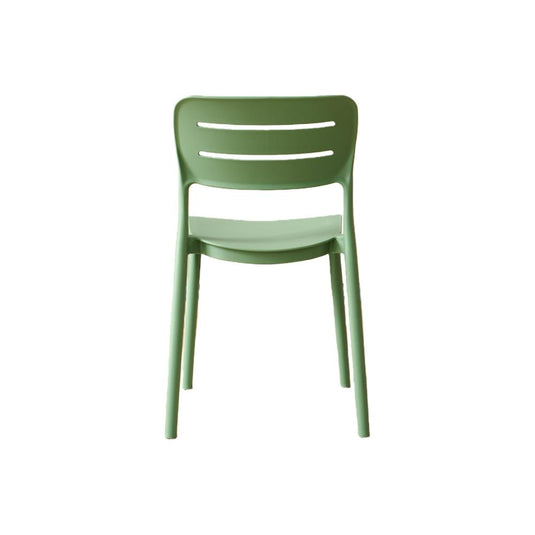 Set de 4 Sillas Harriman, Verde, con Medio Espaldar y Diseño Minimalista