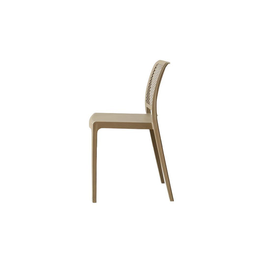 Set de 4 Sillas Manhattan, Taupe, con Espaldar en Rejilla y Diseño Minimalista