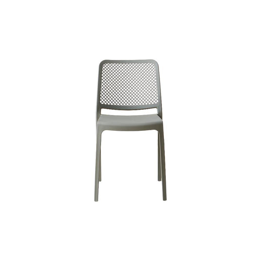 Silla Manhattan, Gris Oscuro, con Espaldar en Rejilla y Diseño Minimalista