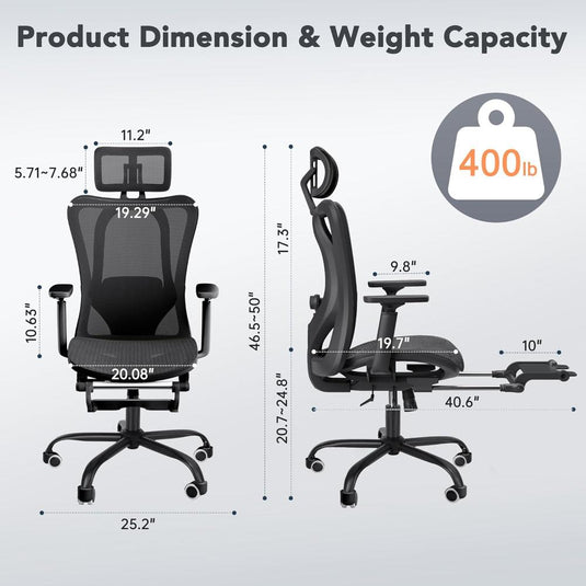 Silla De Oficina Decofy Negro Ergonómica