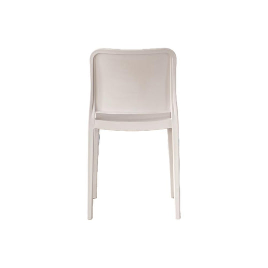 Silla Triveca, Blanco, con Espaldar Cerrado y Diseño Minimalista