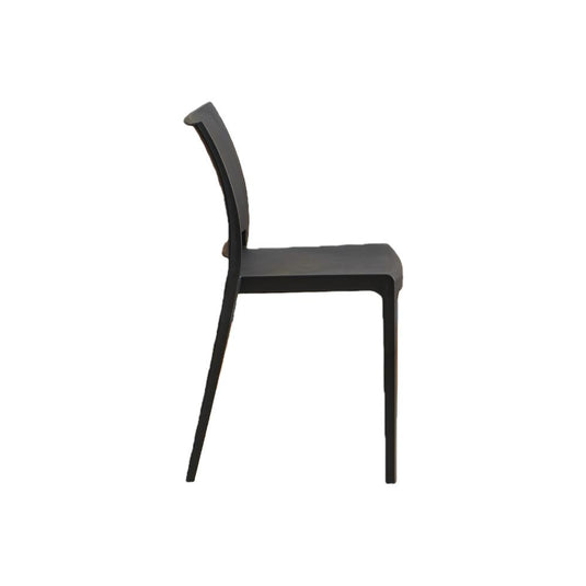 Set de 2 Sillas Soho, Negro, con Espaldar Cerrado y Diseño Minimalista