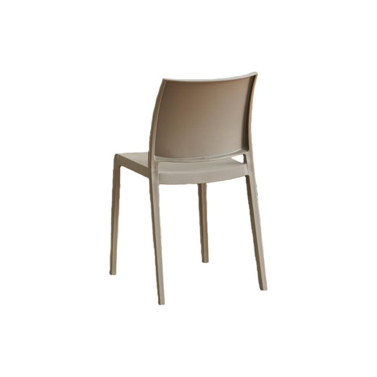 Set de 2 Sillas Soho, Taupe, con Espaldar Cerrado y Diseño Minimalista