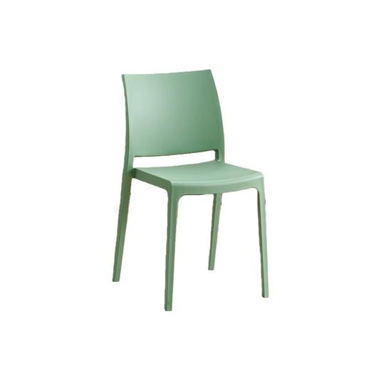 Set de 2 Sillas Soho, Verde, con Espaldar Cerrado y Diseño Minimalista