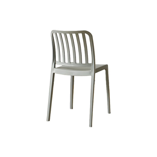 Set de 2 Sillas Brooklyn, Gris Oscuro, con Espaldar en Rayas y Diseño Minimalista