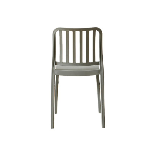 Set de 2 Sillas Brooklyn, Gris Oscuro, con Espaldar en Rayas y Diseño Minimalista