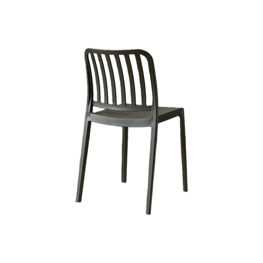 Set de 4 Sillas Brooklyn, Negro, con Espaldar en Rayas y Diseño Minimalista