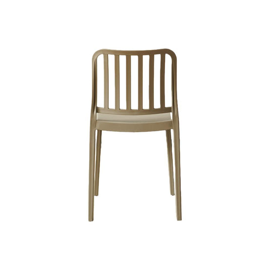 Set de 2 Sillas Brooklyn, Taupe, con Espaldar en Rayas y Diseño Minimalista