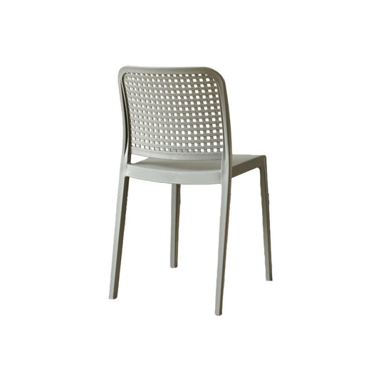 Silla Bronx , Gris Oscuro, con Espaldar en Cuadrados y Diseño Minimalista