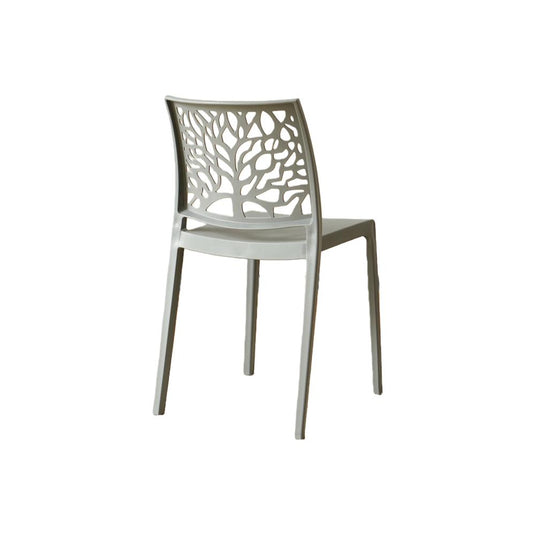 Set de 2 Sillas Harlem, Gris Oscuro, con Espaldar en Forma de Árbol y Diseño Minimalista