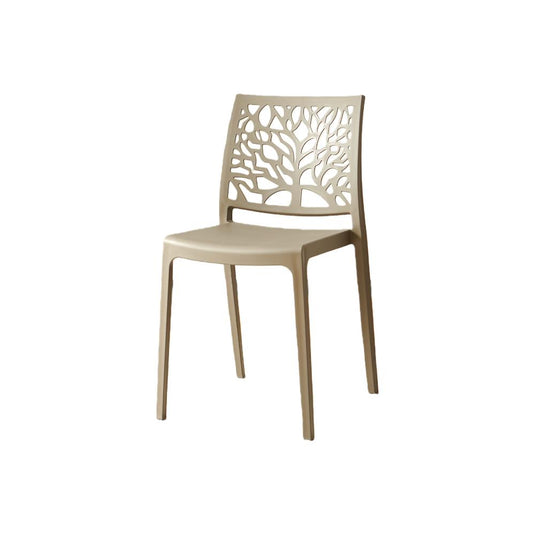 Set de 2 Sillas Harlem, Taupe, con Espaldar en Forma de Árbol y Diseño Minimalista