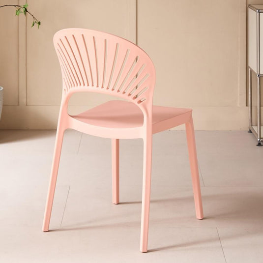 Set de 2 Sillas Paraíso, Color Mandarina, con Espaldar y Diseño Moderno
