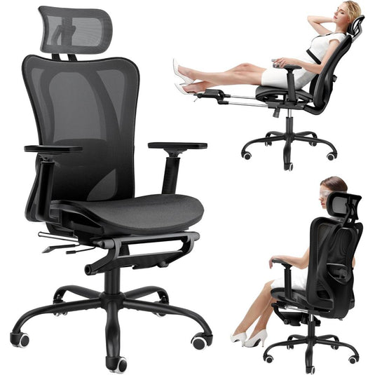 Silla De Oficina Decofy Negro Ergonómica